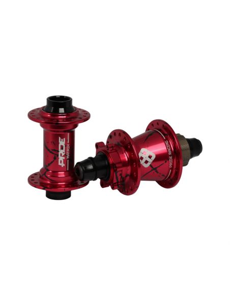 Moyeux Pride Matrix Splash Red/Black - 20/10mm - 36H